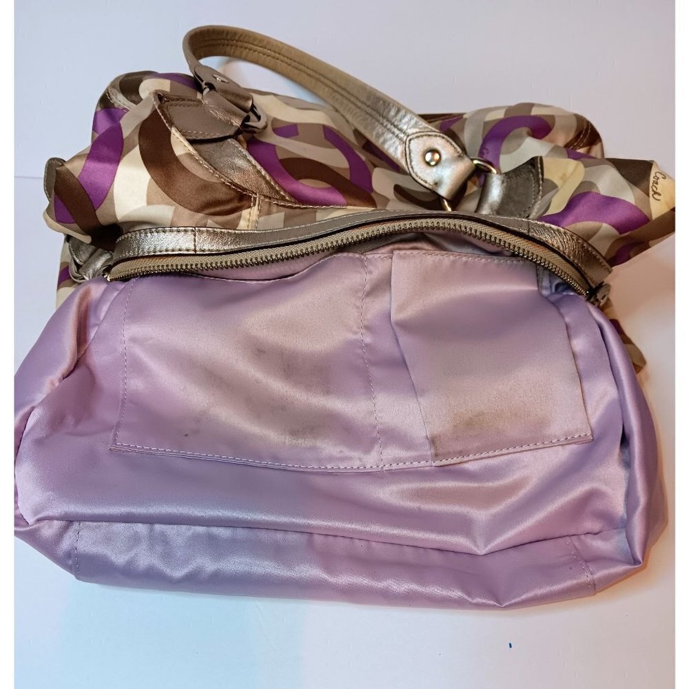 Coach Madison Signature Op Art Maggie Hobo Bag - Picture 5 of 15